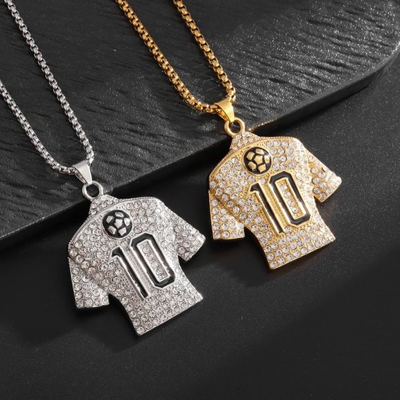 Lionel Messi Necklace - Gold - Silver - 22" Long - Soccer - Legend - Argentina - Picture 1 of 5
